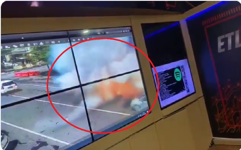 Terekam CCTV, Detik-Detik Ledakan di Depan Gereja Katedral Makassar