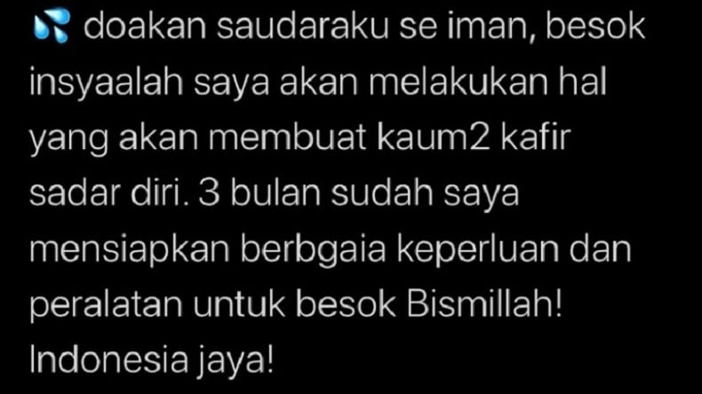 title Tuliskan Ancaman, Akun Twitter Ini Diduga Milik Pelaku Bom Bunuh Diri Makassar Tuliskan Ancaman, Akun Twitter Ini Diduga Milik Pelaku Bom Bunuh Diri Makassar