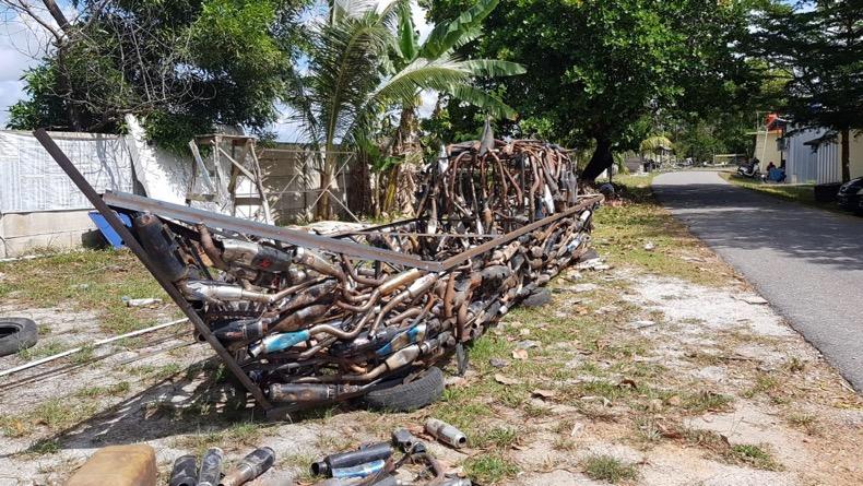 Kreatif, Polda Babel Manfaatkan 4.000-an Knalpot Bising Jadi Rumpon