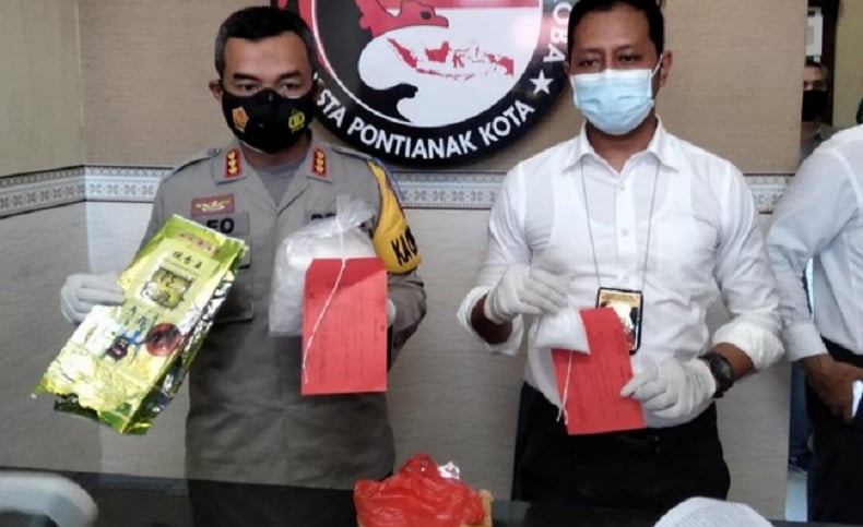 Polisi Musnahkan Sabu 1,1 Kg Pesanan Napi Lapas Pontianak