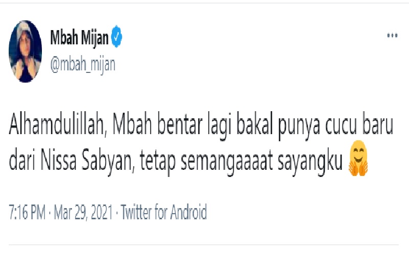Nissa Sabyan Hamil saat Diterawangan Mbah Mijan 