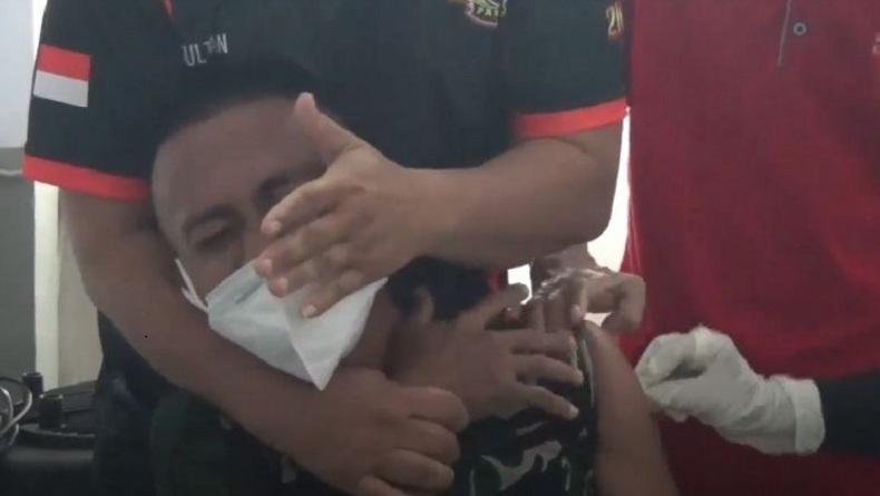 Trauma Jarum Suntik, Prajurit TNI di Gowa Teriak Histeris saat Vaksinasi