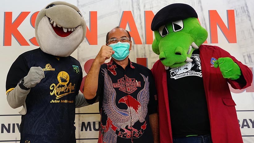 Berikan Semangat, Jojo dan Zoro Sambut Peserta Vaksinasi di UMSurabaya - Bagian 2