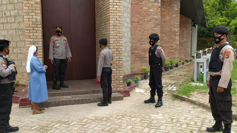 Pascabom Makassar, Polres Bangka Selatan Tingkatkan Patroli di Gereja