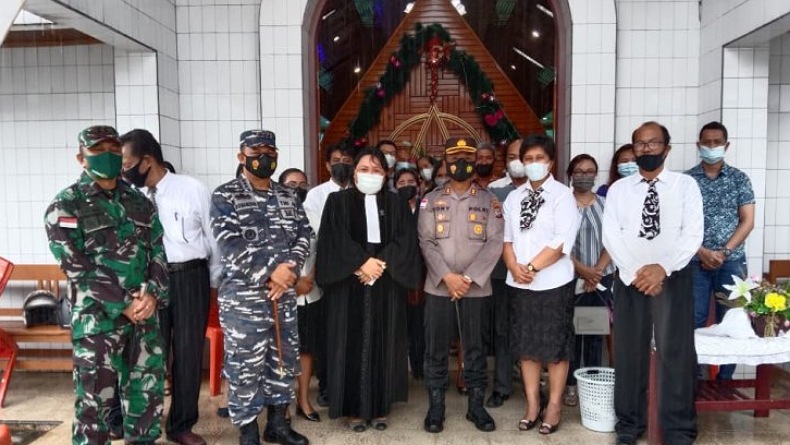 Polisi Siaga di Setiap Gereja, Perayaan Jumat Agung di Kepulauan Sangihe Aman