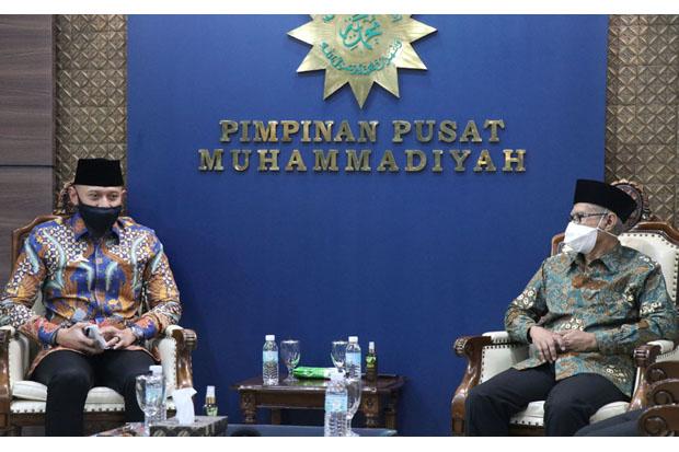  Silaturahmi ke Muhammadiyah, Ini Pesan Haedar Nashir ke AHY