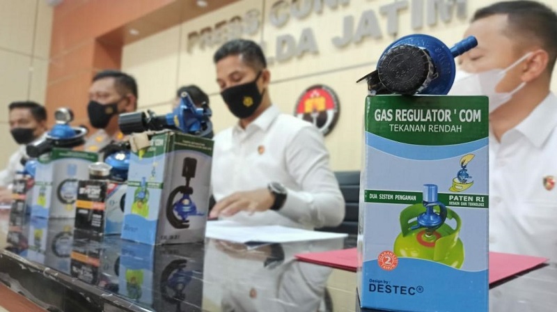 Ditreskrimsus Polda Jatim Sita 34.913 Regulator Elpiji Berbahaya 