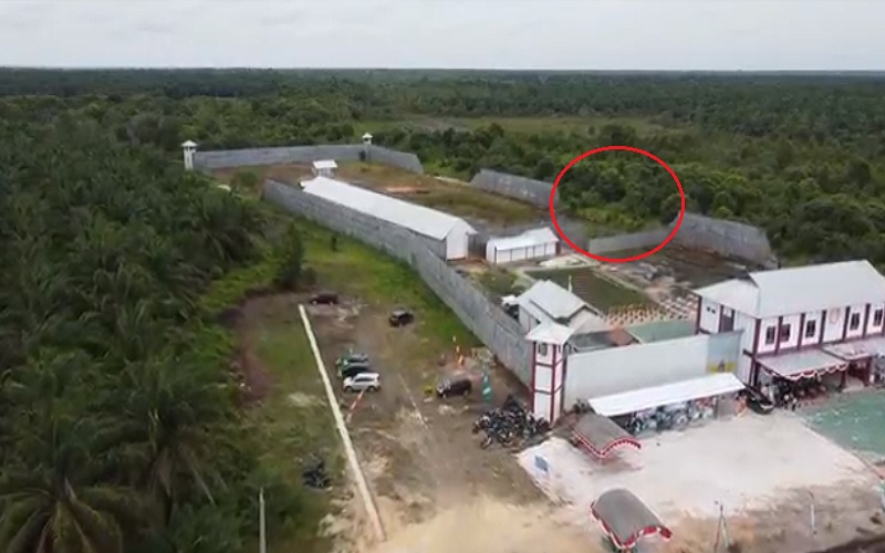 Tembok Lapas Sukamara Sepanjang 192 Meter Roboh, Begini Penampakannya