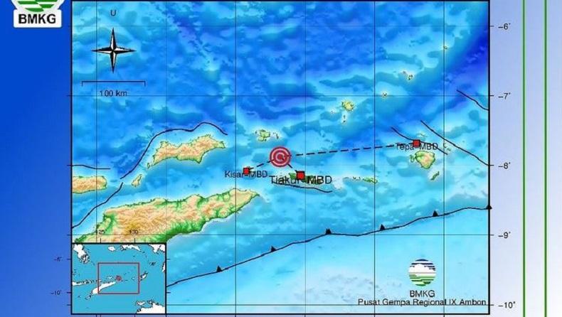 Gempa Bumi M4,5 Guncang Perairan Maluku Barat Daya, Pusat Getaran di Laut