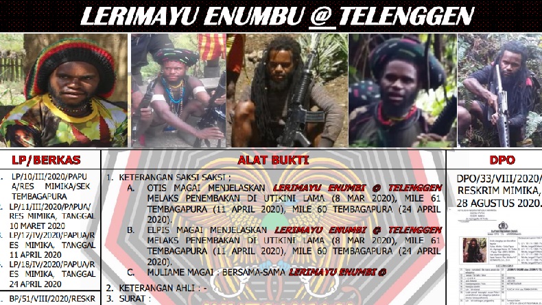 Rekam Jejak Lerymayu Telenggen, Pimpinan KKB yang Bakar Helikopter di Bandara Ilaga