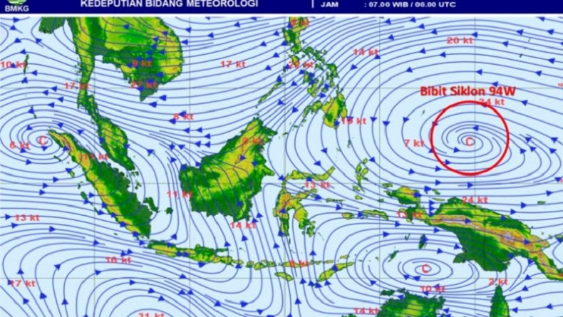 Ada Bibit Siklon Tropis di Perairan Utara Papua, BMKG Minta Warga Waspadai Banjir