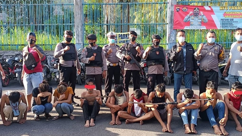Diduga Tawuran, 11 Remaja Bersamurai di Padang Diciduk Polisi