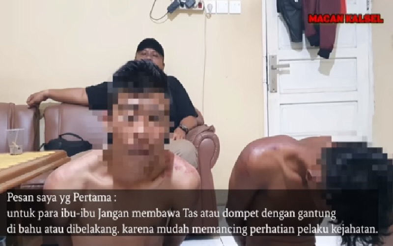 Beredar Video Jambret Beri Tips ke Emak-Emak agar Tak Jadi Korban