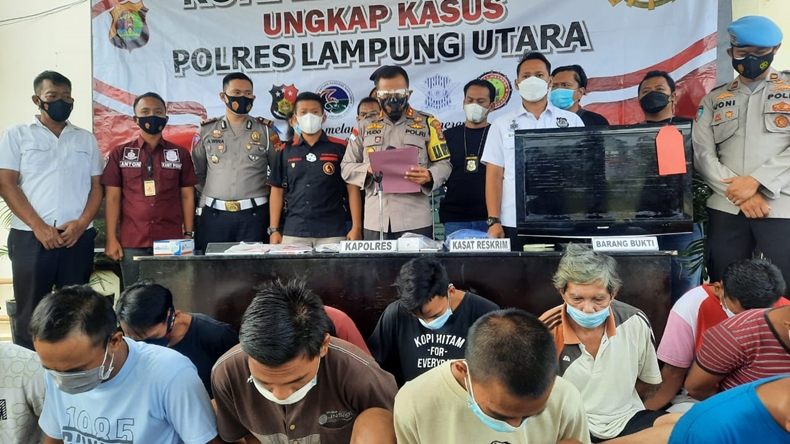 13 Penjahat di Lampung Utara Ditangkap, 4 di Antaranya Ambruk Ditembak Polisi