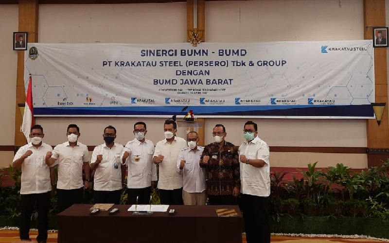Ridwan Kamil dan 3 Pimpinan BUMD Jabar Jajaki Kerja Sama dengan Krakatau Steel