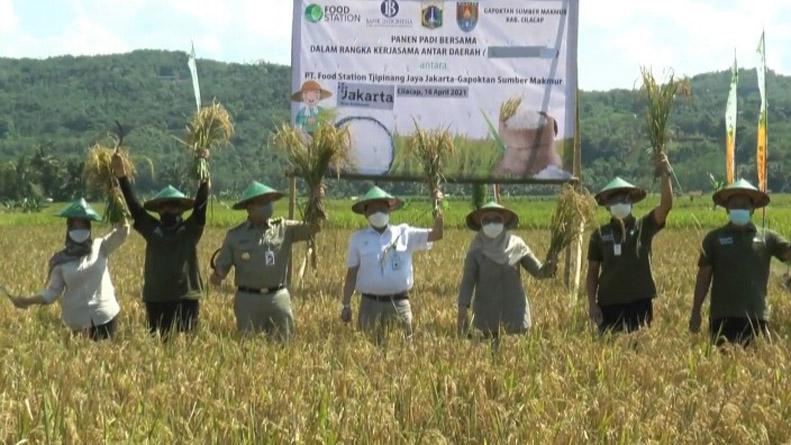 Panen Raya di Cilacap, Gubernur Anies Baswedan Pastikan Ketahanan Pangan di Jakarta Aman 
