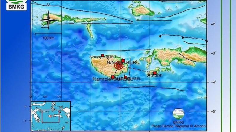 Pulau Buru Maluku Diguncang Gempa Bumi M3,0, Pusat Getaran di Darat