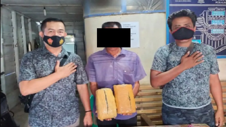 Kedapatan Bawa 2 Kg Ganja, Pria asal Aceh Ditangkap di Labuhanbatu