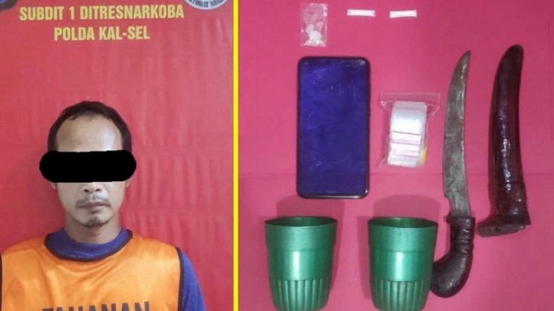 Pengedar Sabu di Banjarbaru Nekat Serang Polisi saat Digerebek, 1 Petugas Terluka