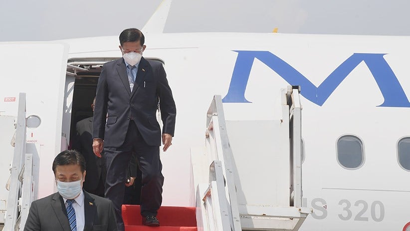 Momen Panglima Junta Militer Myanmar Min Aung Hlaing Hadiri KTT ASEAN 2021 - Bagian 2