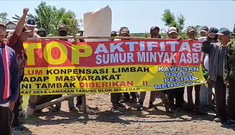 Ganti Rugi Belum Dibayar, Petambak Blokade Akses Sumur ASB-Pertamina Indramayu