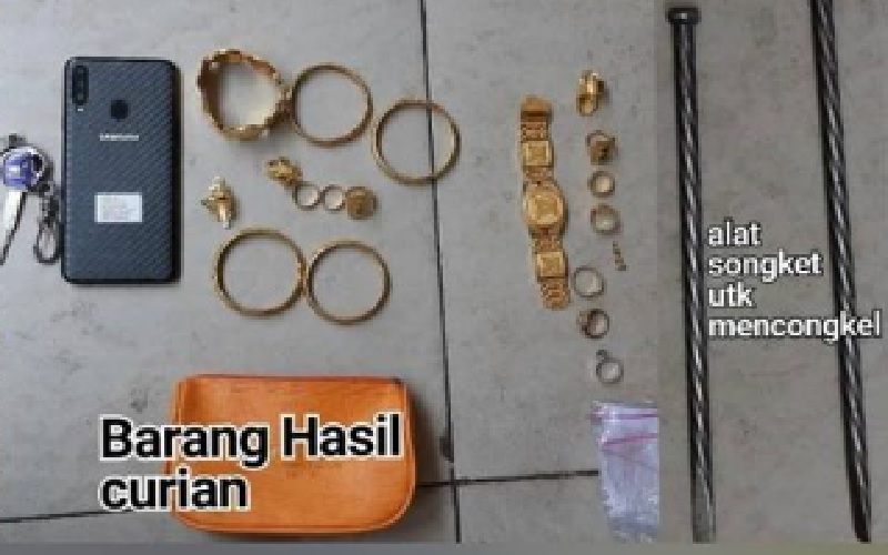 Bobol Rumah, Dua Maling di Banjarmasin Gondol 5 Gelang Emas hingga 12 Cincin