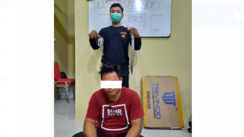 Patroli Malam, Polisi di Manado Tangkap Pria Bawa Pisau dan Pistol Aisoft Gun