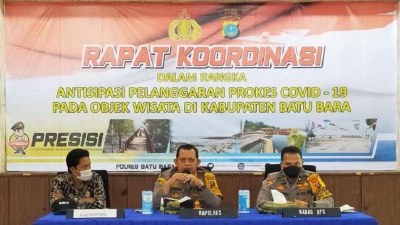 Polres Batubara Tegas Akan Tutup Lokasi Objek Wisata bila Langgar Prokes