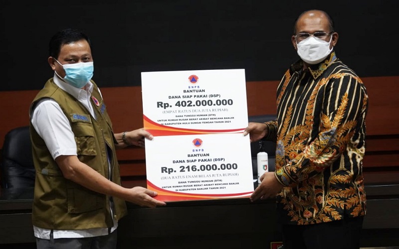 Pemprov Kalsel Terima Bantuan Dana Tunggu Hunian Pascabanjir Rp618 Juta dari BNPB
