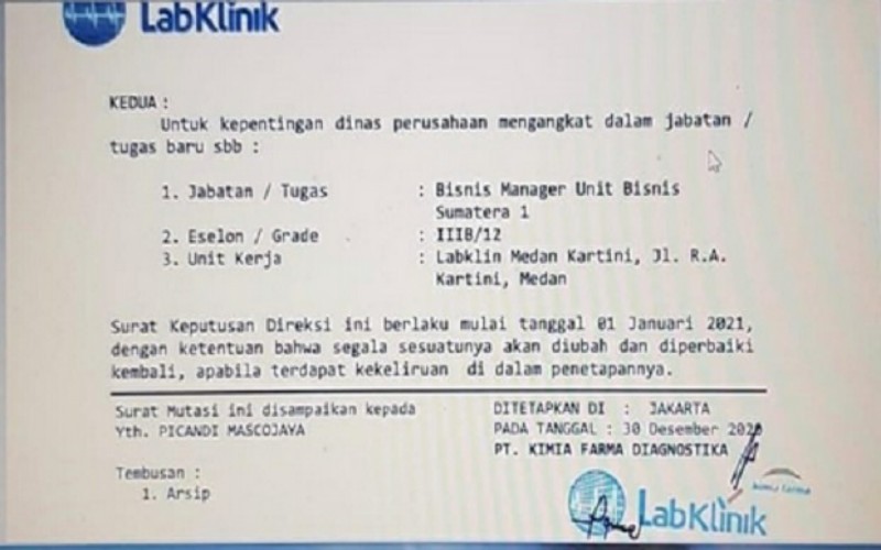 Picandi Mosko, Tersangka Kasus Antigen Bekas Asal Lubuklinggau Baru Jadi Manajer Kimia Farma Diagnostika 
