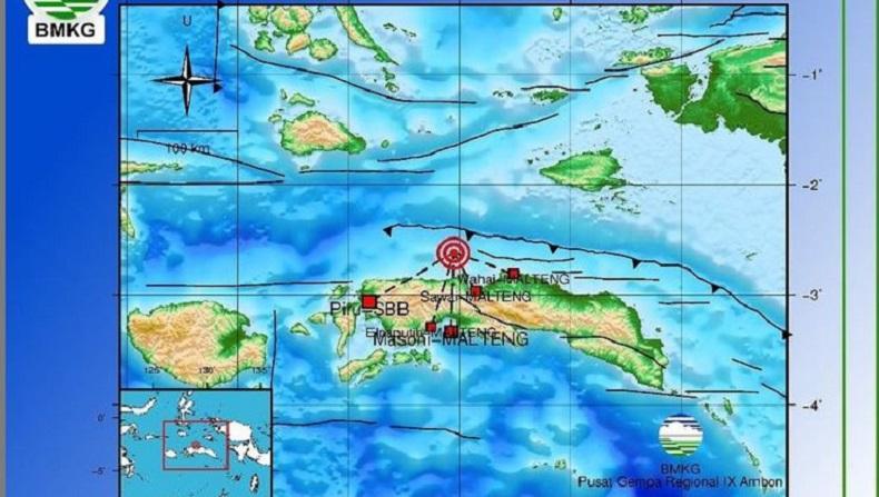 Maluku Tengah Diguncang Gempa M4,6 Sabtu Pagi, Kedalaman 16 Kilometer