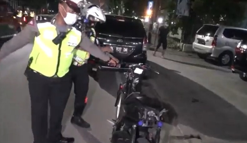 Razia Knalpot Bising di Medan, Sejumlah Pengendara Nekat Terobos Petugas