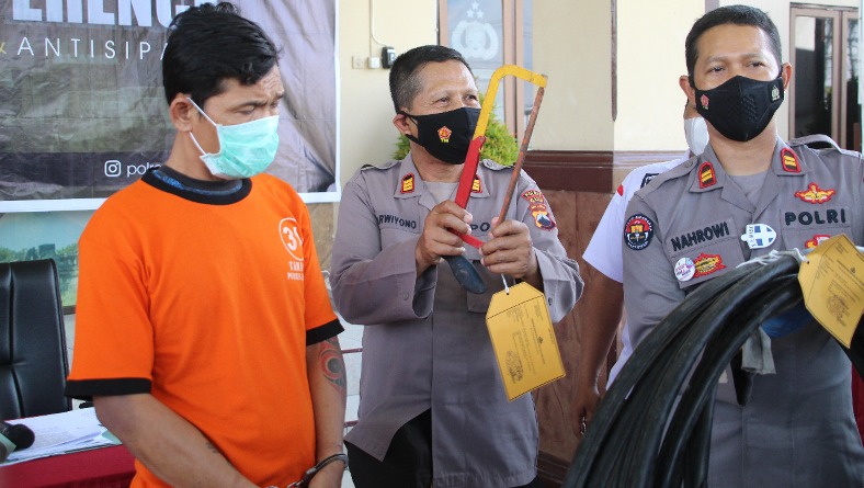  Residivis Spesialis Pencuri Kabel Telepon Ditangkap Polisi 