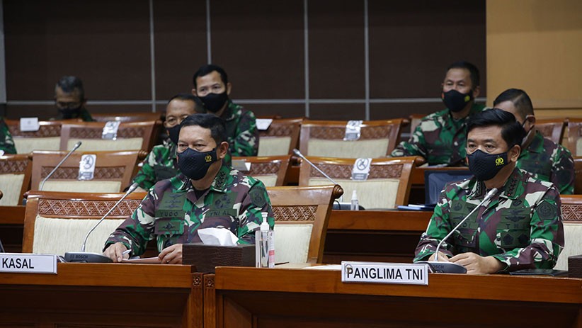 Panglima TNI bersama KSAL Ikuti Raker DPR Bahas Peristiwa KRI Nanggala Tenggelam - Bagian 3