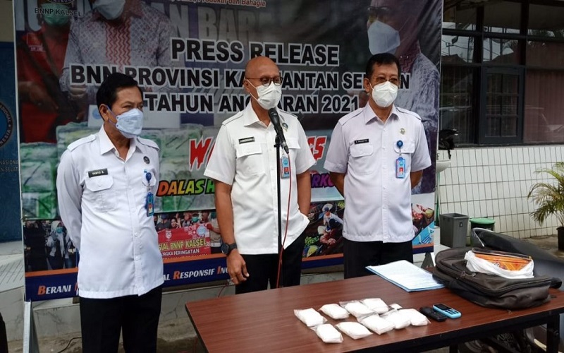 BNNP Kalsel Gagalkan Peredaran 916,39 Gram Sabu di HST