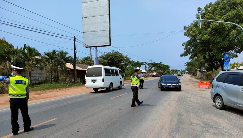 Larangan Mudik, Jalur Pantura Rembang Diawasi Ketat 