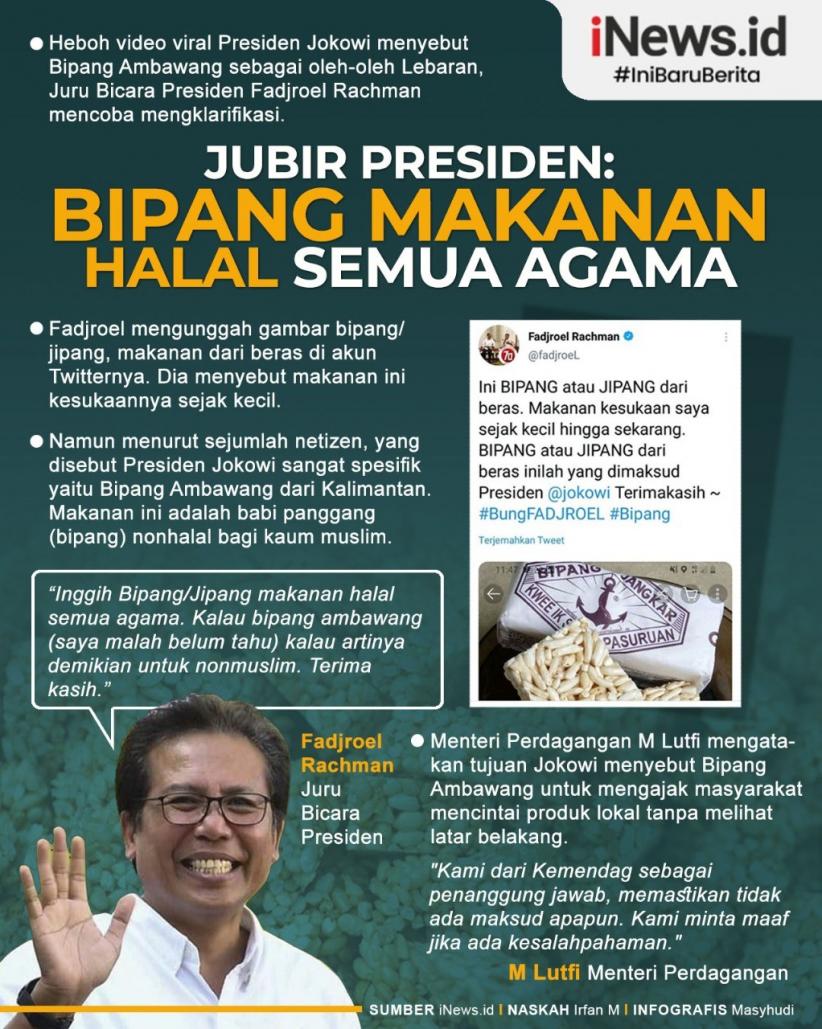 Infografis Respons Fadjroel soal Viral Bipang Ambawang