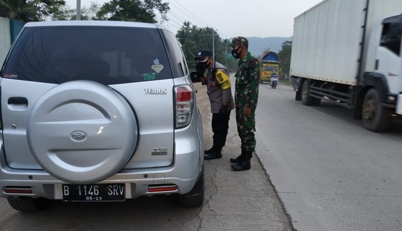 20 Kendaraan Lintasi Pos Penyekatan di Lampung, 8 Diputar Balik