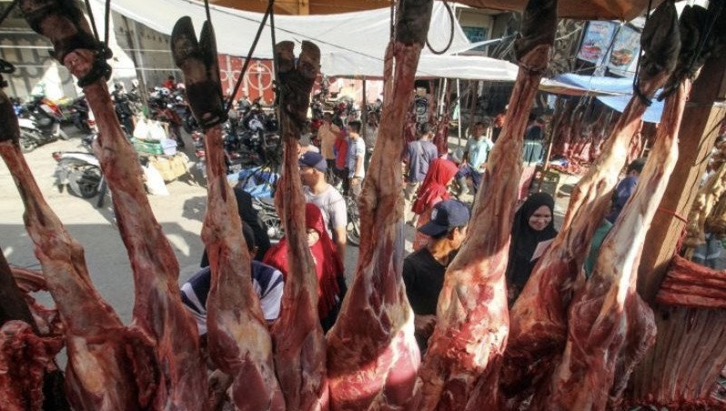 Sidak Pasar, Gubernur Babel Bersyukur Harga Daging Masih Terjangkau   