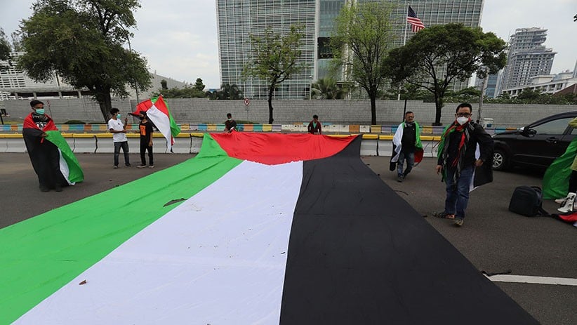 Solidaritas untuk Palestina di Kedubes AS, Kutuk Aksi Brutal Israel - Bagian 2