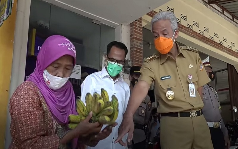 Ganjar Langsung Jatuh Cinta saat Lihat Pisang Raja Temen
