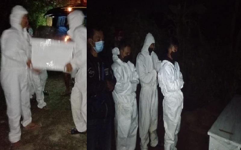 Cerita Petugas Pikul Peti Jenazah  Makamkan Pasien Covid-19 pada Malam Takbiran di TPU Cikadut