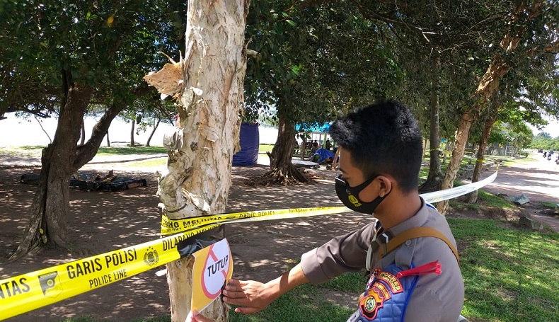 title Bangka Tengah Zona Oranye, Tempat Wisata Ditutup dan Dipasang Garis Polisi Bangka Tengah Zona Oranye, Tempat Wisata Ditutup dan Dipasang Garis Polisi