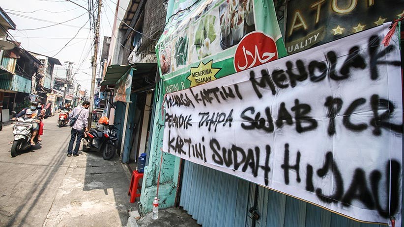 Spanduk Tolak Pemudik Tanpa Hasil Negatif Covid Bertebaran di Jakarta - Bagian 3