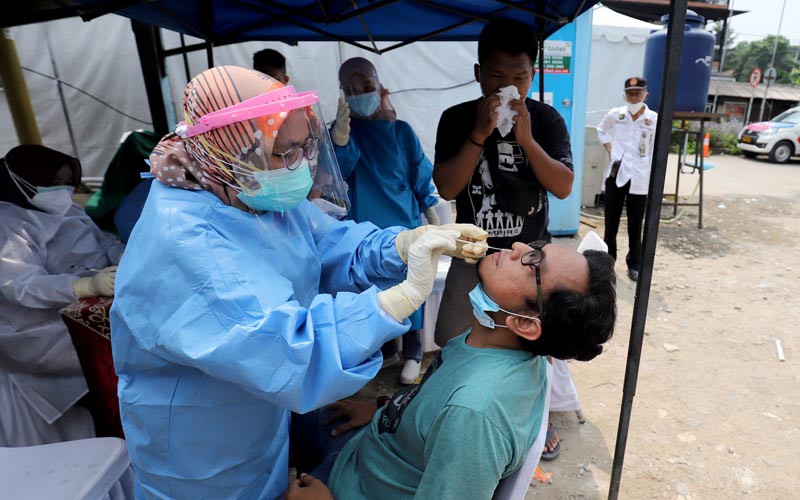Tak Miliki Surat Bebas Covid-19, Pengendara Wajib Swab Antigen di Posko Penyekatan Bojongsari Depok  - Bagian 2