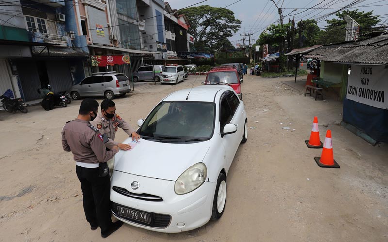 Tak Miliki Surat Bebas Covid-19, Pengendara Wajib Swab Antigen di Posko Penyekatan Bojongsari Depok  - Bagian 5