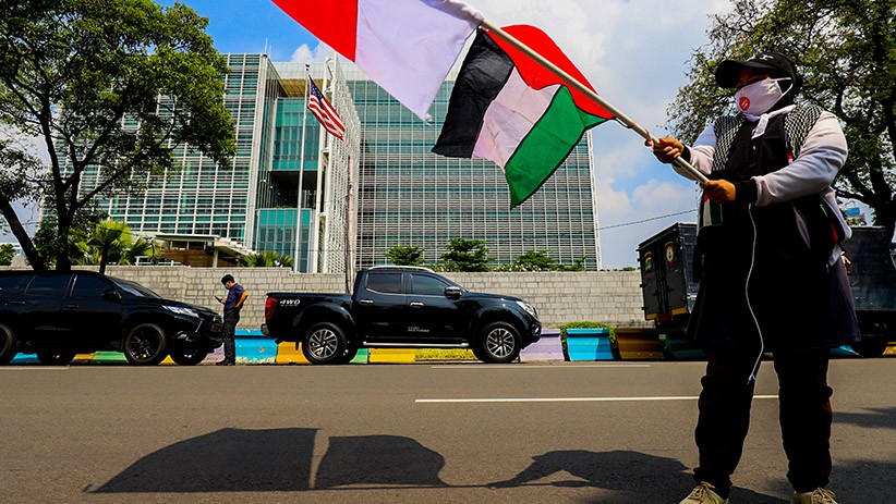 Aksi Solidaritas untuk Palestina, Buruh Datangi Kedutaan Besar AS - Bagian 4