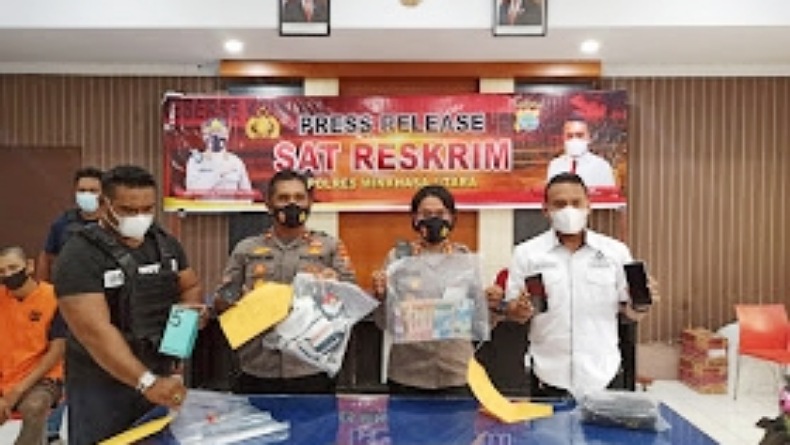 Polres Minut Tangkap Tersangka Pencurian Handphone di 41 TKP di Sulut