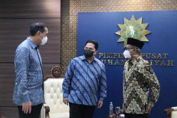 Erick Thohir dan Muhammad Lutfi  Kunjungi Kantor PP Muhammadiyah
