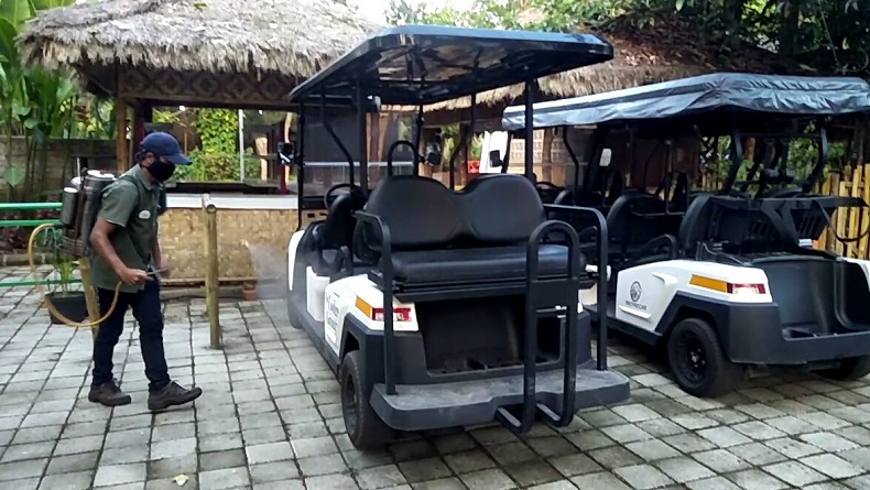 Antisipasi Covid-19, Pengelola Lakukan Sterilisasi Objek Wisata di KBB
